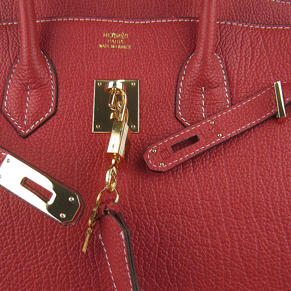 High Quality Fake Hermes Birkin 35CM Togo Leather Bag Red 6089 - Click Image to Close